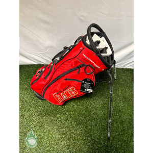 New w/ Tags NHL Calgary Flames 14-way Stand Bag 6 Pockets w/ Rainhood & Strap