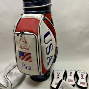 Shadow Creek Aria USA Golf Staff Bag W/ AM&E Headcovers Limited Randy Hedland