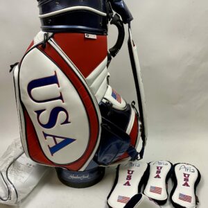 Shadow Creek Aria USA Golf Staff Bag W/ AM&E Headcovers Limited Randy Hedland