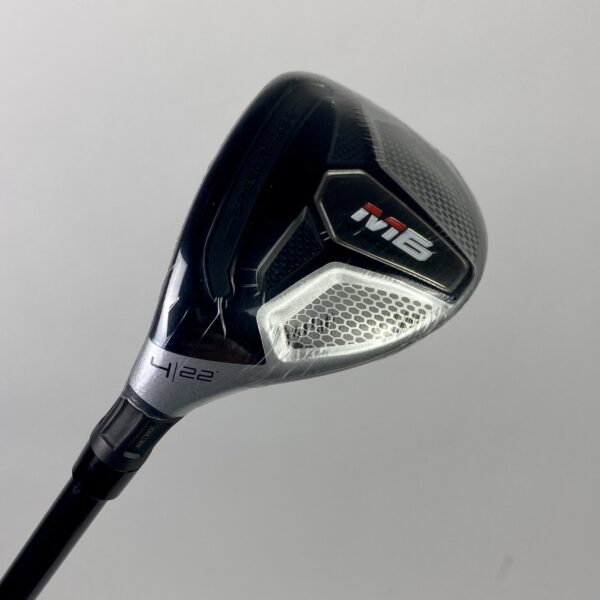 LH New TaylorMade M6 Rescue 4 Hybrid 22* ATMOS 6 Reg Flex Graphite Golf Club