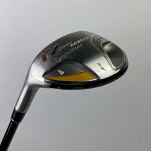 LH TaylorMade r7 Draw Rescue 4 Hybrid 22* REAX 55g Stiff Flex Graphite Golf Club