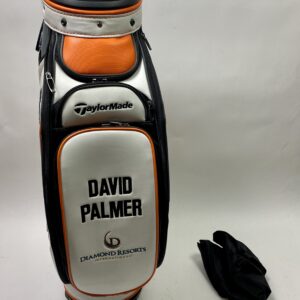 Taylormade Tuned Performance R1 Golf Staff Bag Embroidered David Palmer White/Orange/Black