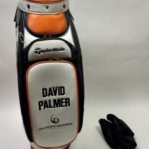 Taylormade Tuned Performance R1 Golf Staff Bag Embroidered David Palmer White/Orange/Black