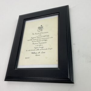 1980 Augusta National Golf Club Masters' Tournament Player Invitation 1/91 Very Rare