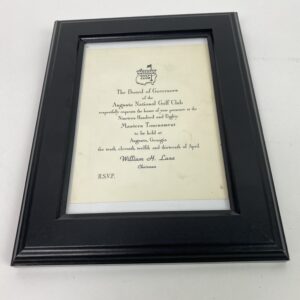 1980 Augusta National Golf Club Masters' Tournament Player Invitation 1/91 Very Rare