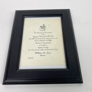 1980 Augusta National Golf Club Masters' Tournament Player Invitation 1/91 Very Rare