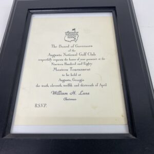 1980 Augusta National Golf Club Masters' Tournament Player Invitation 1/91 Very Rare