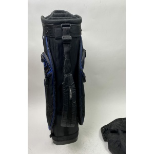 Used OGIO 8-Way Golf Bag Cart/Carry Black/Blue Rainhood and Strap Included