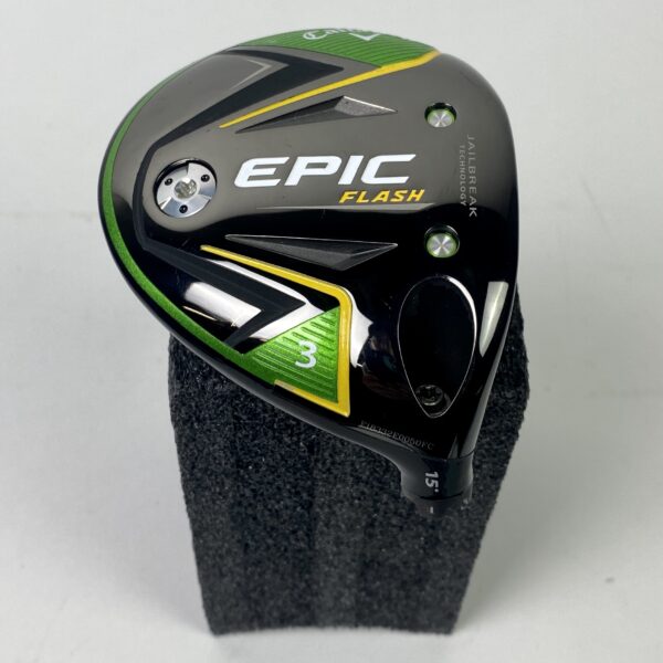 Right Handed Callaway Epic Flash Fairway 3 Wood 15* HEAD ONLY Golf