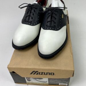 Mizuno T-Zoid Wave Golf Shoes Men's 8 White/ Pebble Black