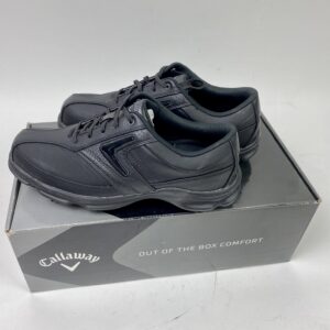 New in Box Callaway Ortholite Men's Golf Shoes Size 7.5M Black