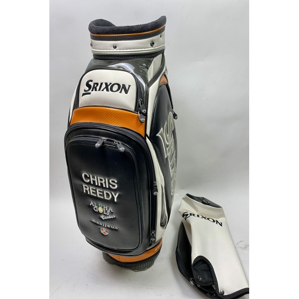 Pre-Owned White/Orange/Black Srixon Golf Staff Bag w/ Rainhood