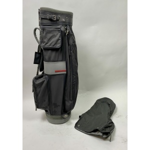 Used Prada 2005 Japan Exclusive Cart Golf Bag w/ Rainhood, Accessory Bag, Name Tag & Strap