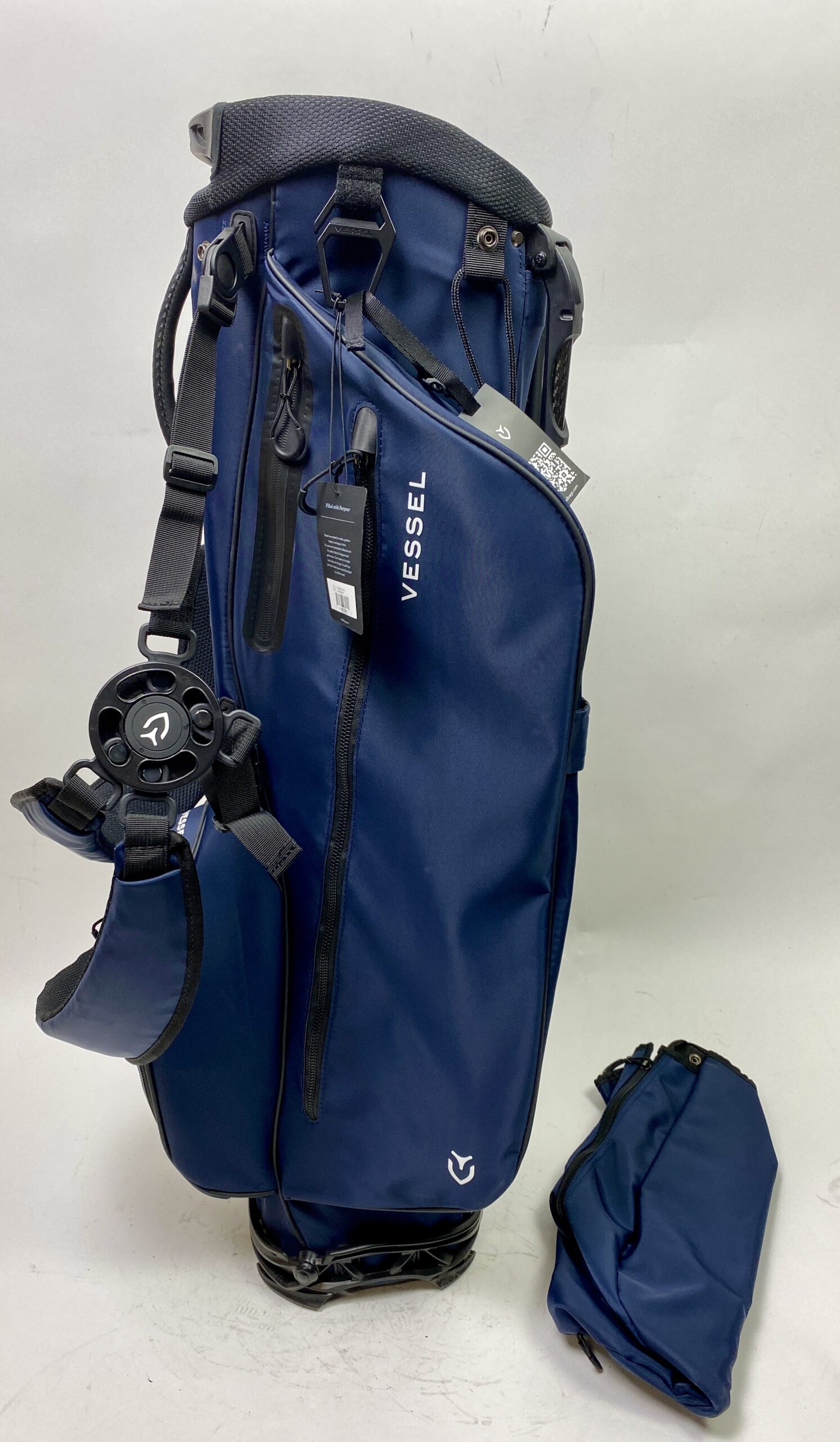 Brand New Navy Blue Vessel Lite Golf Cart/Carry/Stand Bag with