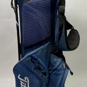 Used Titleist Golf Cart/Carry Stand Bag 3-Way Divided Blue Dual Straps & Handle