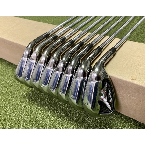 Used RH TaylorMade Burner 1.0 Irons 4-PW/AW 85g Regular Flex Steel Golf Club Set