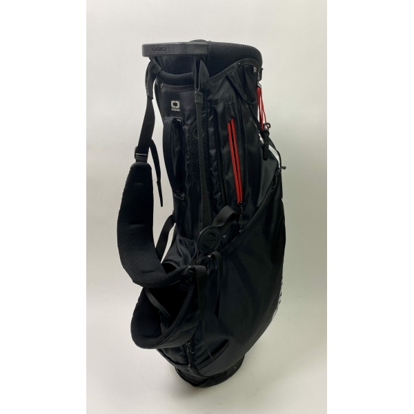 OGIO 4-Way Golf Stand Bag Cart/Carry Black/Red Rainhood/Dual Straps Included