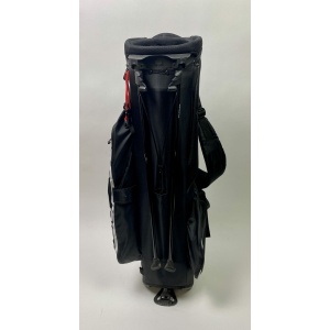 OGIO 4-Way Golf Stand Bag Cart/Carry Black/Red Rainhood/Dual Straps Included