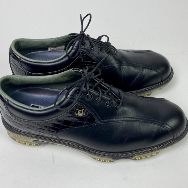 Used FootJoy DryJoys Tour Black Croc Mens 9.5 M Opti-Flex  display picture 3