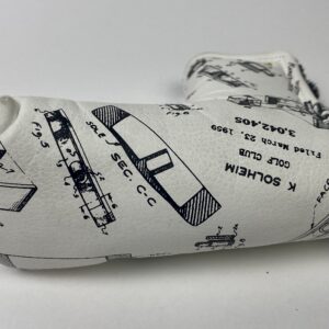 Ping Patent Drawing Karsten Solheim Blade Putter Head Cover Headcover- Magnetic Closure