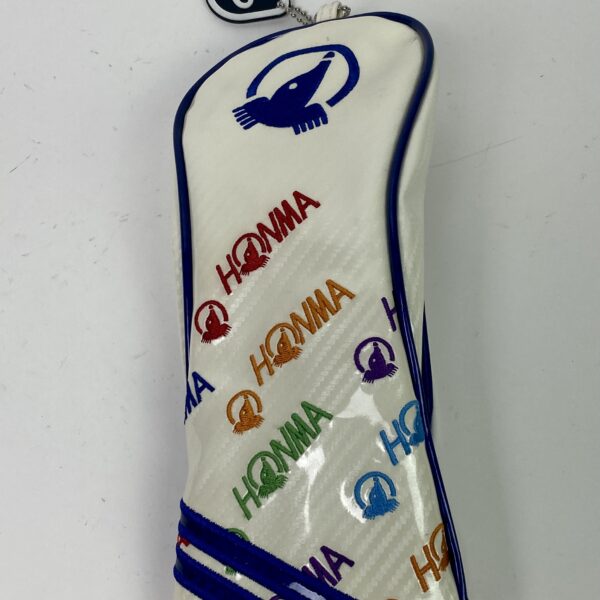 Very Nice Honma Hybrid 22* Headcover Head Cover Ivory/Blue Ships Free