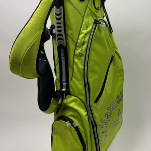 Used Callaway Hyper-Lite 3.0 Cart Carry Golf Stand Bag - Lime Green w/Dual Straps & Rainhood