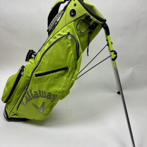 Used Callaway Hyper-Lite 3.0 Cart Carry Golf Stand Bag - Lime Green w/Dual Straps & Rainhood