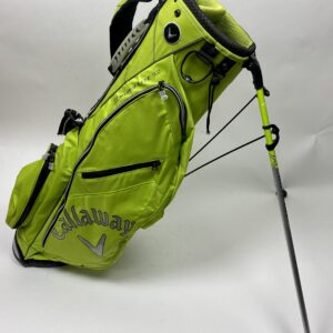 Used Callaway Hyper-Lite 3.0 Cart Carry Golf Stand Bag - Lime Green w/Dual Straps & Rainhood