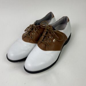 Used ADIDAS Z Traxion Tour Golf Shoes Men's Size 9 Brown & White Fast Twist Ships Free