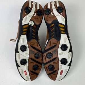 Used ADIDAS Z Traxion Tour Golf Shoes Men's Size 9 Brown & White Fast Twist Ships Free
