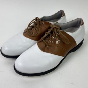 Used ADIDAS Z Traxion Tour Golf Shoes Men's Size 9 Brown & White Fast Twist Ships Free
