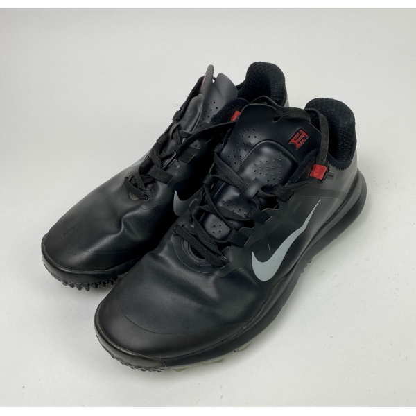 Used Nike Tiger Woods TW13 Mens Golf Shoes Size US 12 W Black/Gray/Red Lace Up