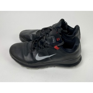 Used Nike Tiger Woods TW13 Mens Golf Shoes Size US 12 W Black/Gray/Red Lace Up