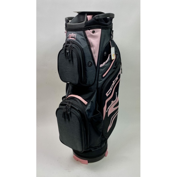 New Cobra 14-Way Golf Bag Cart/Carry Gray/Pink Rainhood and Strap Included Lightweight