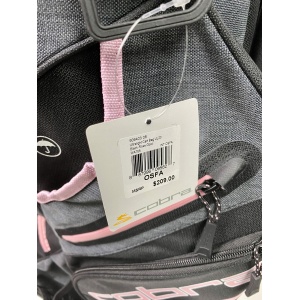 New Cobra 14-Way Golf Bag Cart/Carry Gray/Pink Rainhood and Strap Included Lightweight