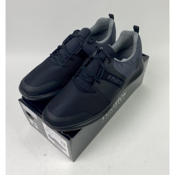 New FootJoy FJ Flex Mens Size US 13M Golf Shoes Black and Gray 56123
