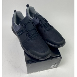 New FootJoy FJ Flex Mens Size US 13M Golf Shoes Black and Gray 56123