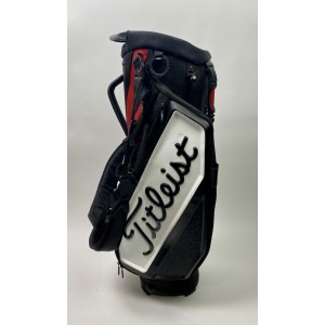 Titleist Golf Cart/Carry Stand Bag 4-Way Divided Red/Black Dual Straps & Handle