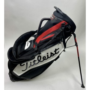Titleist Golf Cart/Carry Stand Bag 4-Way Divided Red/Black Dual Straps & Handle