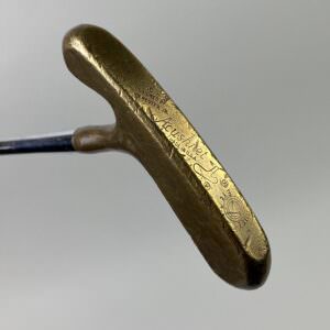 Used Acushnet Bullseye Brass Golf Putter Right/ Left Hand Steel 36-Inch