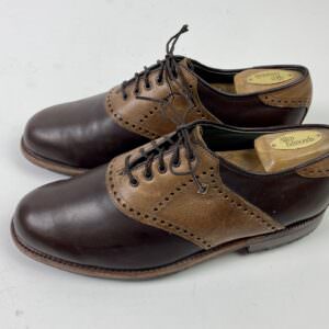 Used FootJoy Classics Dry Waterproof Mens US Size 8.5 Golf Shoes Brown 50195X