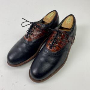 Used FootJoy Classics Dry Waterproof Mens US Size 9.5 D Golf Shoes Black 50487