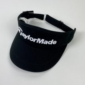 New with Tags Taylormade Golf Black High Crown Visor - Headwear Adjustable