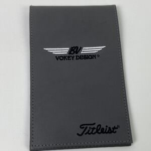 Used Titleist Golf BV Vokey Design Gray Leather Scorecard Holder