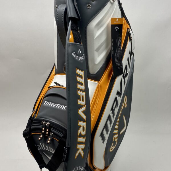 New With Tags Callaway Mavrik Tour Staff Golf Cart Carry Bag White/Orange