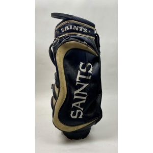 Used NFL New Orleans Saints Football Golf Cart/Carry Bag 14-Way Ships Free
