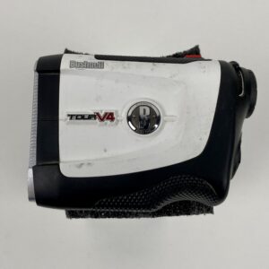 Used Bushnell Tour V4 Laser Rangefinder Black/White/Red With Stick It Strap