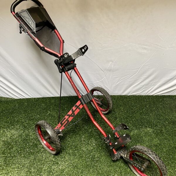 Sun Mountain 3 Wheel Speed Cart Golf Red Bag Boy Push Cart Ships Free