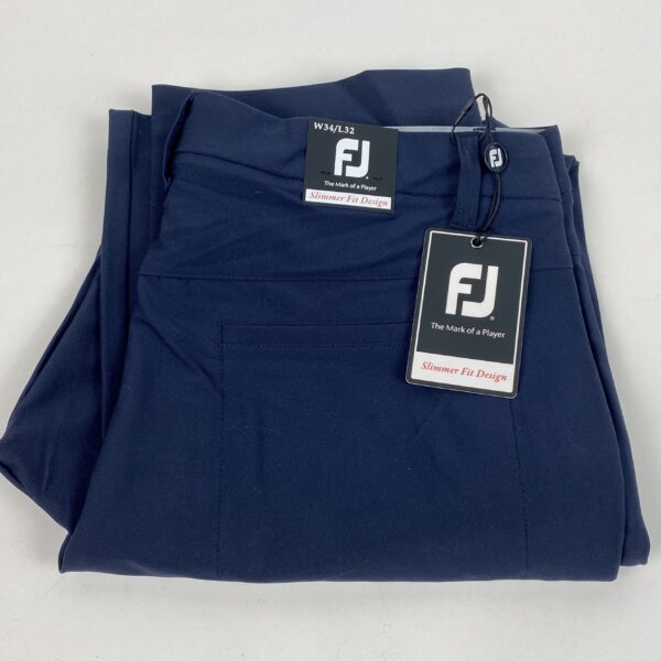 Brand New FootJoy Tour Slim Fit Men's Navy Golf Pants Size: W34/L32