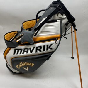 Callaway Mavrik Mini Stand Golf Cart Carry Bag 5-Way White/Orange/Charcoal